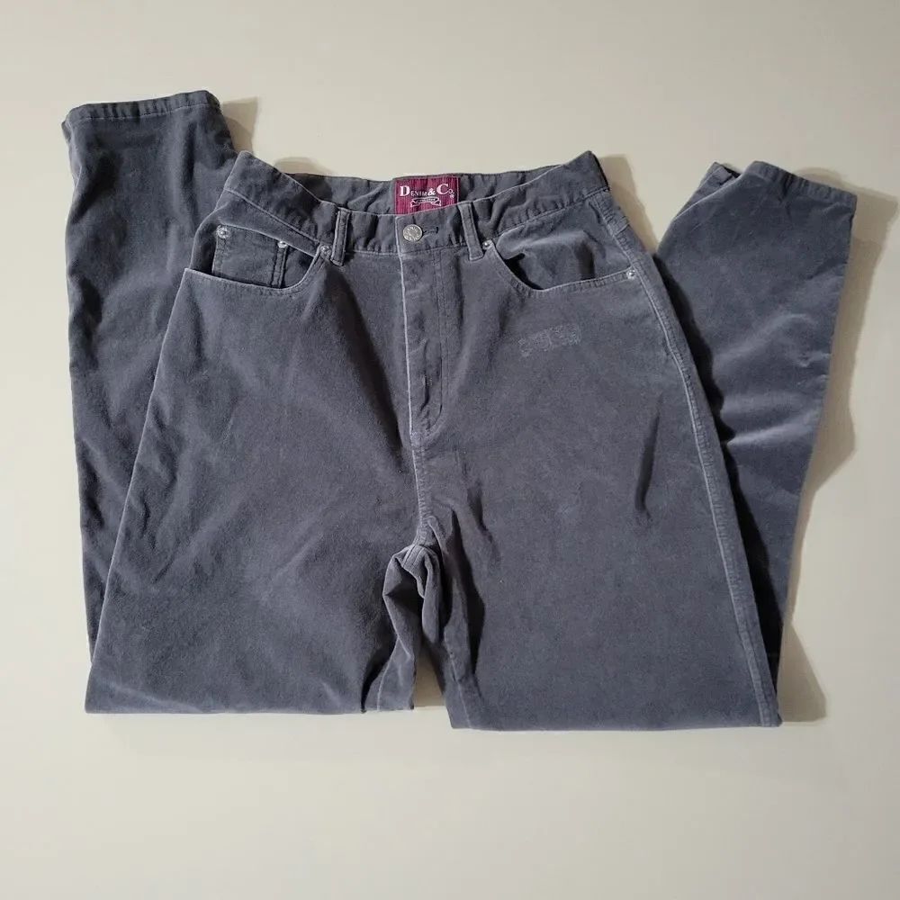 Denim & Co. Gray Velvet Jeans